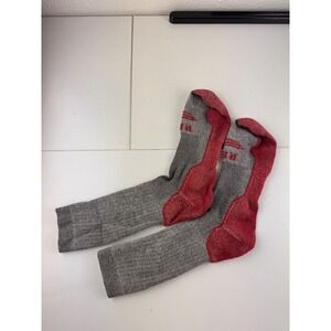 REI Co Op Wool Blend Hiking Socks Gray Red Mens Size L